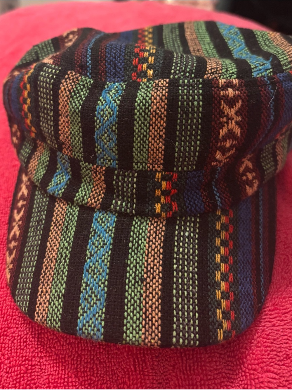 Striped Boho Cap - Multicolor